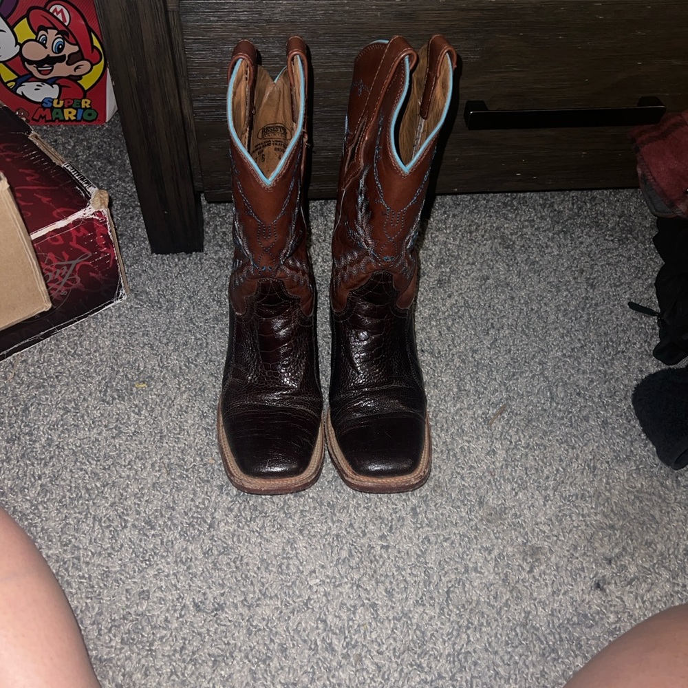 Brown Leather Western Boots